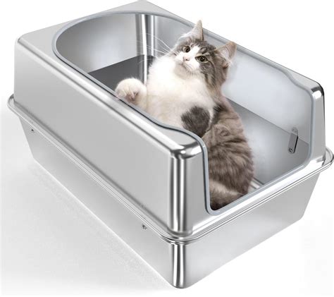 medium stainless steel litter box|stainless steel litter box benefits.